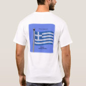 T-shirt Drapeau de ondulation de la Grèce (Dos)