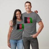 T-shirt Drapeau de ondulation de l'Afghanistan avec le nom (Unisexe)