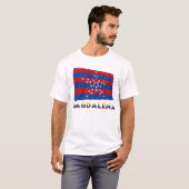 T-shirt Drapeau de ondulation de Magdalena avec le nom (Devant entier)