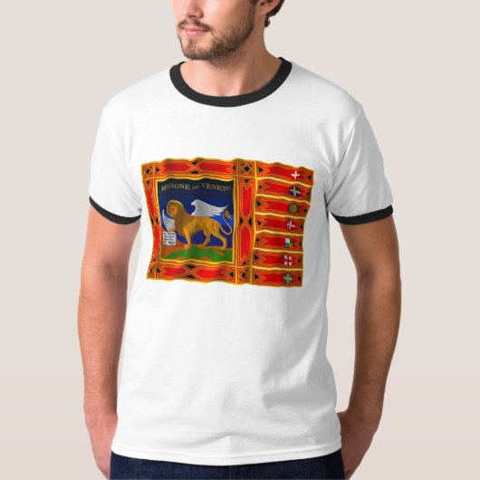 T-shirt Drapeau de ondulation de Vénétie (Devant)