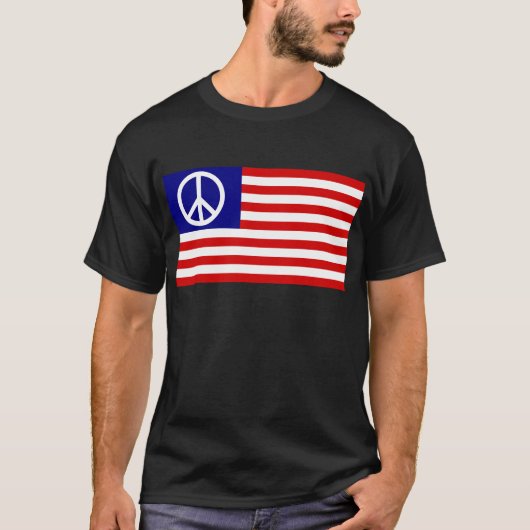 T-shirt drapeau de paix (Devant)