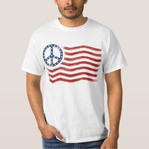 T-shirt Drapeau de paix des USA