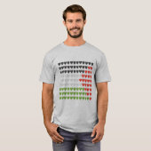 T-shirt Drapeau de Palestine, coeur rouge noir et vert, (Devant entier)