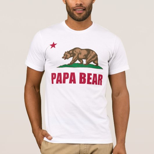 T-shirt Drapeau de Papa Bear de Californie (Devant)