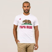 T-shirt Drapeau de Papa Bear de Californie (Devant entier)