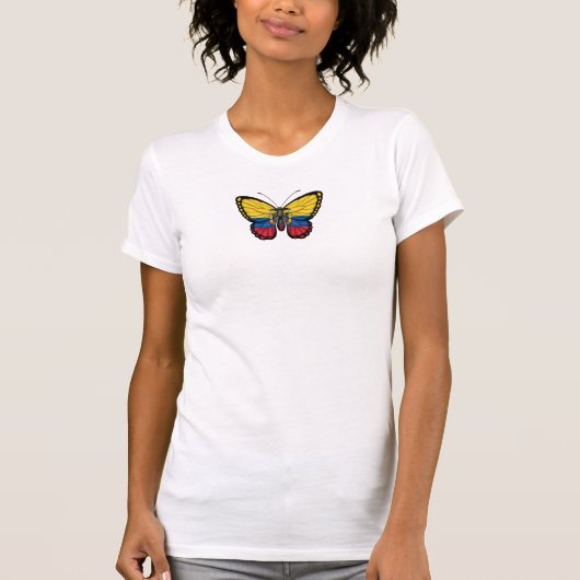 T-shirt Drapeau de papillon d'Ecuadorian (Devant)