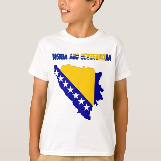 T-shirt Drapeau de pays bosnien (Devant)