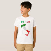 T-shirt Drapeau de pays italien (Devant entier)