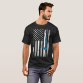T-shirt Drapeau de pêche américain (Devant entier)