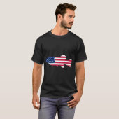 T-shirt Drapeau de pêche, Citation de pêche, Conception de (Devant entier)