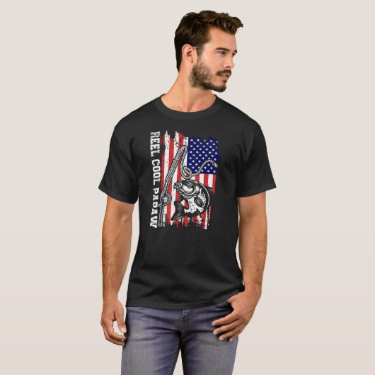 T-shirt Drapeau de pêche cool papaye (Devant entier)