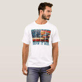 T-shirt Drapeau de pêche Garder' It Reel (Devant entier)