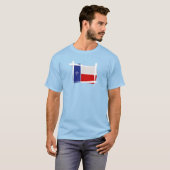 T-shirt Drapeau de pinceau du Texas (Devant entier)
