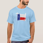 T-shirt Drapeau de pinceau du Texas (Devant)
