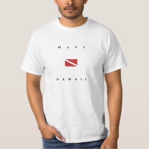 T-shirt Drapeau de piqué de scaphandre de Maui Hawaï