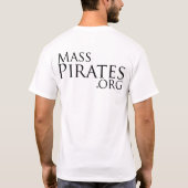 T-shirt Drapeau de pirate de masse w/Text (Dos)