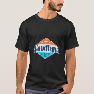 T-shirt Drapeau de plage de Woodland Californie Surf Ca
