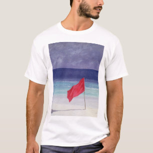 T-shirt Drapeau de plage - tempête avertissant 1985