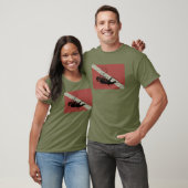 T-shirt Drapeau de plongée avec illustration de plongeur r (Unisexe)