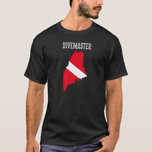 T-shirt Drapeau de plongée de l'instructeur de plongée en (Devant)