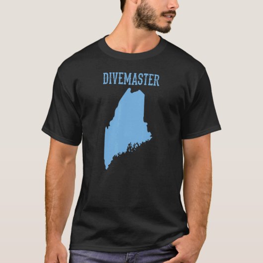 T-shirt Drapeau de plongée de l'instructeur de plongée en (Devant)