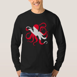 T-shirt Drapeau de plongée de pieuvre, biologiste marin Ce