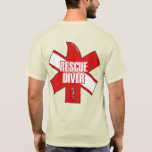 T-shirt Drapeau de plongée de secours Cross Dive Style 1 (Dos)
