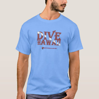 T-shirt Drapeau de plongée d'Hawaii avec police Dark Red a