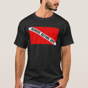 T-shirt Drapeau de plongée en apnée à retirer avant la plo