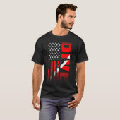 T-shirt Drapeau de plongée incroyable Plongée en scaphandr (Devant entier)