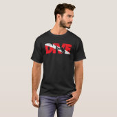 T-shirt Drapeau de plongée incroyable Plongeur vers le bas (Devant entier)