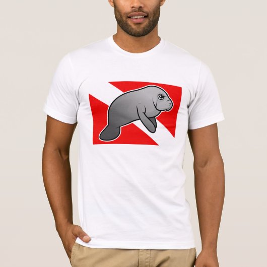 T-shirt Drapeau de plongée Manatee (Devant)