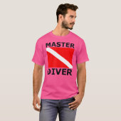 T-shirt Drapeau de plongée Master Diver (Devant entier)