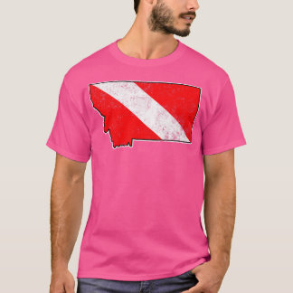 T-shirt Drapeau de plongée Montana Drapeau de plongée de p