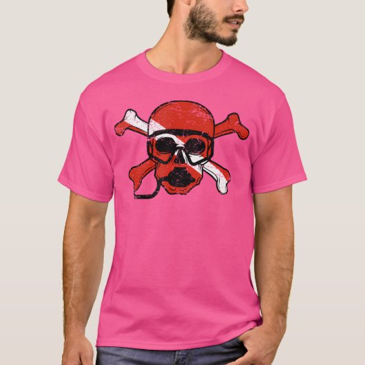 T-shirt Drapeau de plongée Pirate Perdu (Devant)