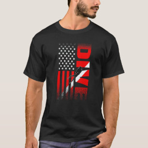 T-shirt Drapeau de plongée Plongée en scaphandre Aquaholiq