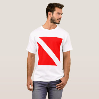 T-shirt Drapeau de plongée Plongeur en scaphandre Plongeur