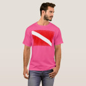 T-shirt Drapeau de plongée Porté Plongée (Devant entier)