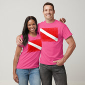 T-shirt Drapeau de plongée Porté Plongée (Unisexe)