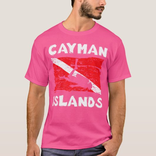 T-shirt Drapeau de plongée sous-marine des îles Caïmans (Devant)