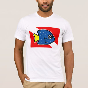 T-shirt Drapeau de plongée Yellowtail Damselfish Drapeau