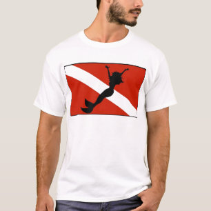 T-shirt Drapeau de plongeur de sirène
