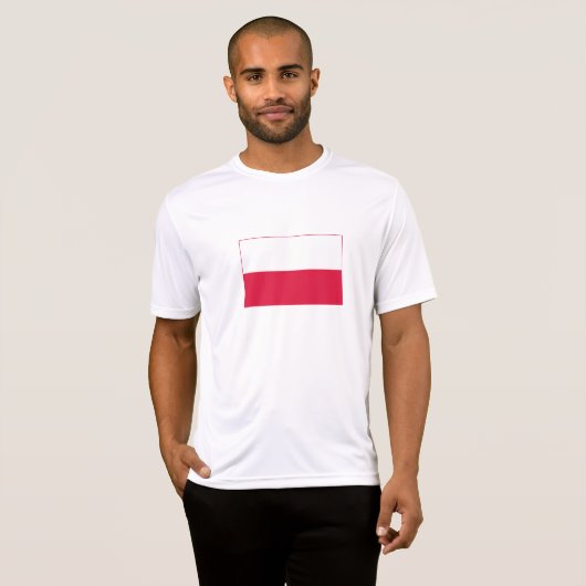 T-shirt Drapeau de Pologne (Devant entier)