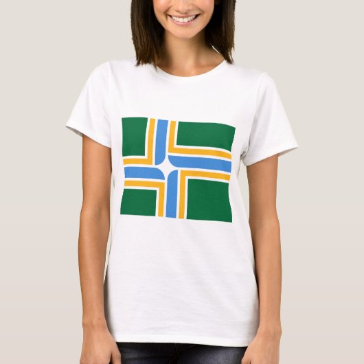 T-shirt Drapeau de Portland (Oregon) (Devant)