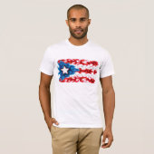 T-shirt Drapeau de Porto Rico (Devant entier)