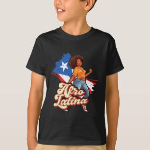 T-shirt Drapeau de Porto Rico Afro Latina Boricua