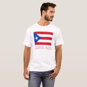 T-shirt Drapeau de Porto Rico avec le nom (Devant entier)