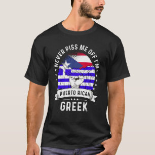 T-shirt Drapeau de Porto Rico Grèce Humour cultivé Fierté