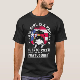T-shirt Drapeau de Porto Rico Portugal Femmes Adultes Fier