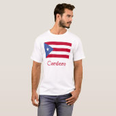 T-shirt Drapeau de Portoricain de Cordero (Devant entier)